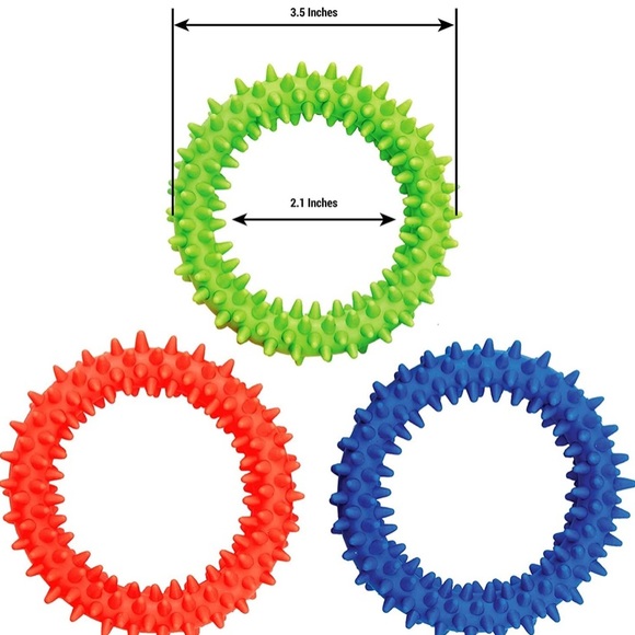 🆕 Sensory Ring and Fidget Toy 3 Pack | Soft, Flexible Ring and Rubber Spikes - Picture 4 of 8